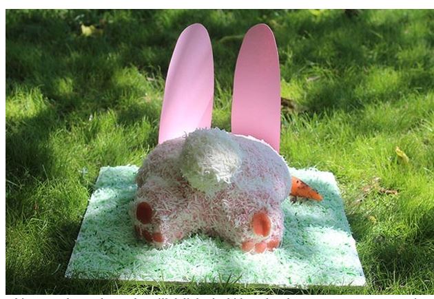 Easter bunny butt cake